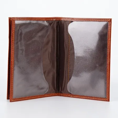 Poshete Обложка для паспорта и автодок (коричневый)