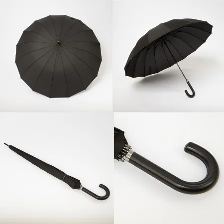 Tri Slona Зонт-трость (черный)