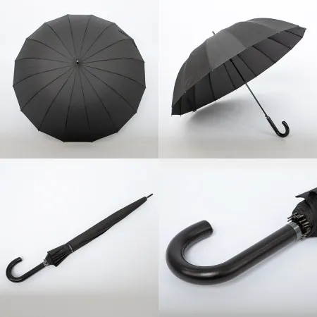 Tri Slona Зонт-трость (черный)